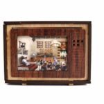 تلفزيون خشبي مصغر بتصميم عربي أصيل