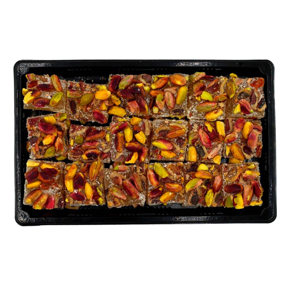 TURKISH-DELIGHT-WITH-COCONUT-AND-PISTCAHIO1 راحة تركية بالفستق الحلبي وجوز الهند – 500غ - الصورة 1