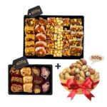 راحة تركية مشكلة – 800غ + حلقوم تركي فاخر – 400غ + هدية مكسرات مشكلة مالحة فاخرة 500غ