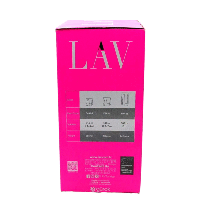 ⁦طقم كاسات زجاج ماركة LAV – 18 قطعة (3 مقاسات)⁩ - الصورة ⁦4⁩