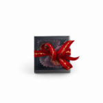 Rose-shaped box of chocolates