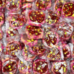 راحة بالرمان والفستق الحلبي مغلفة بالورد - 500غ