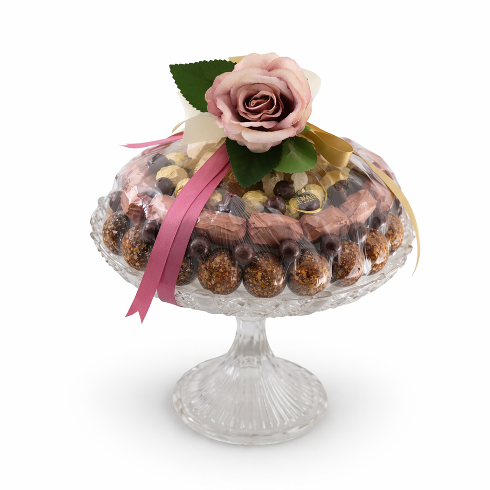 صحن-هدية-من-شوكولا-لي-2000غ باقة الشوكولا الفاخرة من Lee – مع صحن فاخر هدية - Bild 1