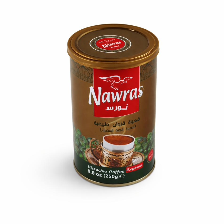 قهوة-الحبة-الخضراء-مع-البيستاشيو--250-غ1 قهوة نورس الحبة الخضراء – 250غ - Image 1