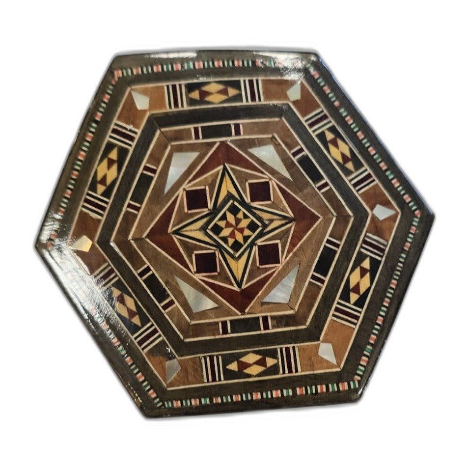 mosaic-box-hexagonal-1 صندوق موزاييك سداسي مطعم بالصدف